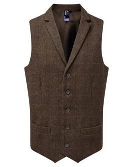 PREMIER WORKWEAR PR625 - MENS HERRINGBONE WAISTCOAT