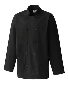 Premier Workwear PR657 - Professional Long Sleeve Chef's Jacket with Mandarin Collar