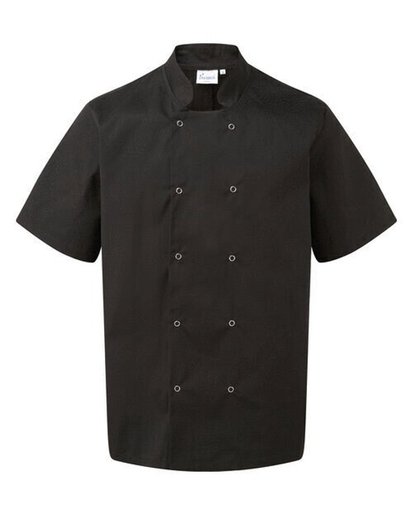 Premier Workwear PR664 - Professional Chef's Short Sleeve Stud Jacket