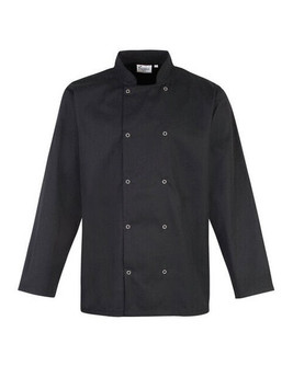 Premier Workwear PR665 - Professional Chef's Long Sleeve Studded Jacket