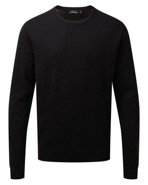 Premier Workwear PR692 - Men's Cotton Rich Crew Neck Fine Knit Sweater