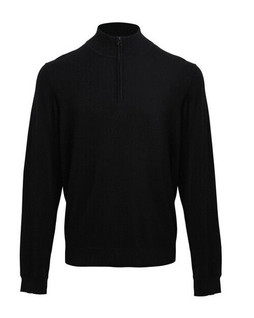 Premier Workwear PR695 - Mens Cotton-Acrylic Quarter Zip Knitted Sweater