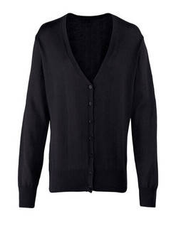 Premier Workwear PR697 - Elegant Cotton Blend V-Neck Button Cardigan