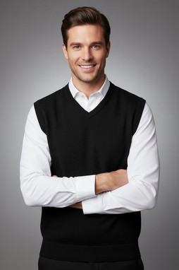 Premier Workwear PR699 - Mens Classic V-Neck Sleeveless Knit Sweater