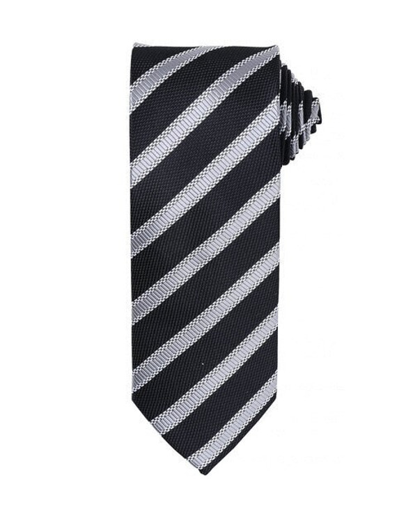 Premier Workwear PR783 - Elegant Waffle Stripe Polyester Necktie