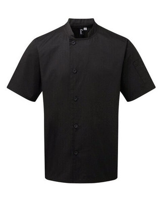 Premier Workwear PR900 - Professional Short Sleeve Chef Jacket with Pen Pocket