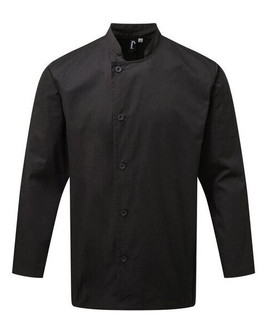 Premier Workwear PR901 - Professional Long Sleeve Chef Jacket with Resin Buttons