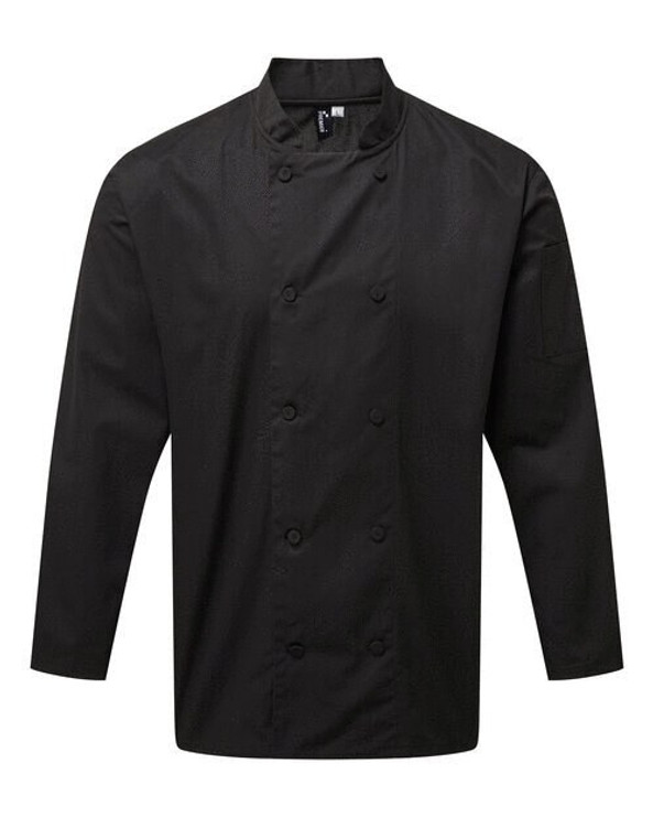 Premier Workwear PR903 - Professional Chef's Long Sleeve Jacket with Mesh Back