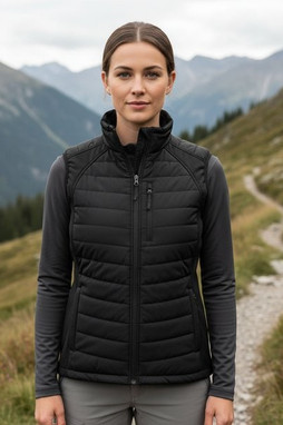 Result R238X - Eco-Friendly Black Softshell Gilet with Recycled Padding