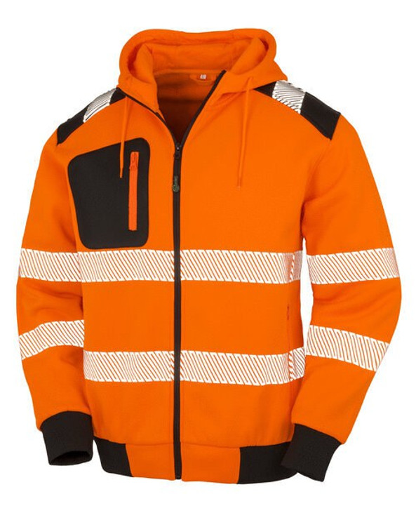 Result R503X - Eco-Friendly Recycled Safety Zipped Hoodie