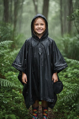 Splashmac SC019 - Kids Waterproof Poncho with Carry Case