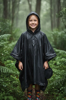 Splashmac SC019 - Kids Waterproof Poncho with Carry Case