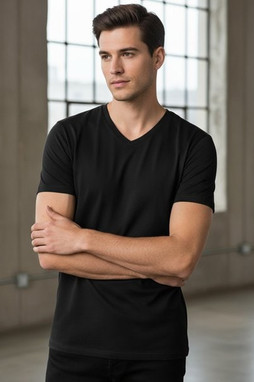 Skinni Fit SF122 - Mens Premium Soft Stretch V-Neck Longline Tee