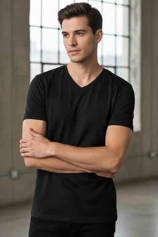 Skinni Fit SF122 - Mens Premium Soft Stretch V-Neck Longline Tee