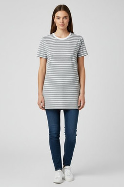 Skinni Fit SF202 - Premium Unisex Striped Cotton Jersey T-Shirt