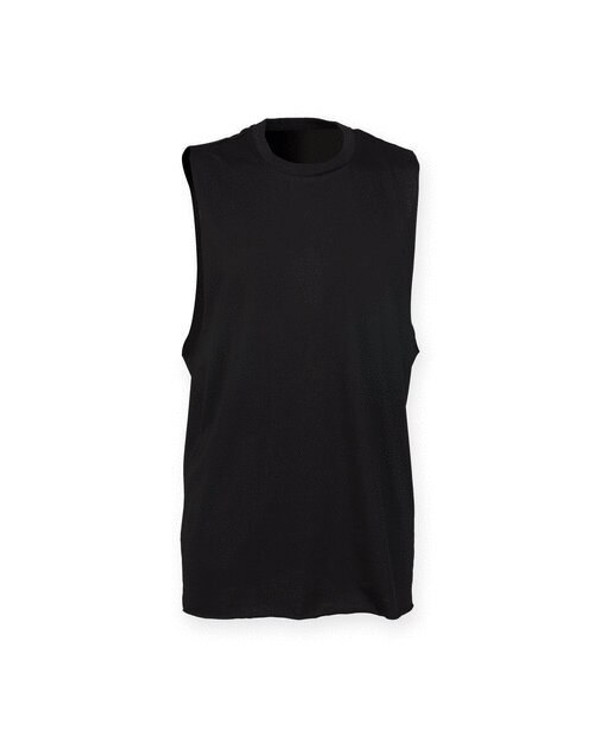 Skinni Fit SF232 - Men's High Neck Raw Edge Armhole Vest