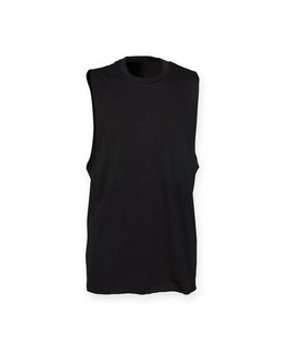 Skinni Fit SF232 - Mens High Neck Raw Edge Armhole Vest