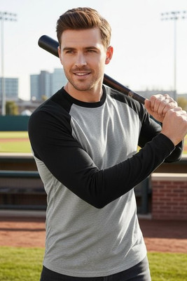 Skinni Fit SF271 - Men's Premium Long Sleeve Raglan Baseball Tee