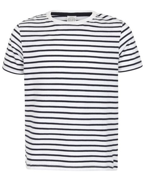 Skinni Fit SM202 - Unisex Kids Striped Cotton T-Shirt - Regular Fit