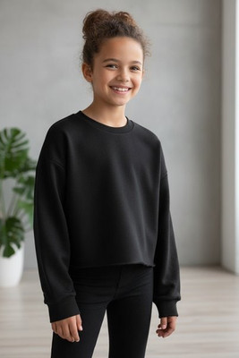 Skinni Fit SM515 - Kids Oversized Cropped Fleece Sweatshirt