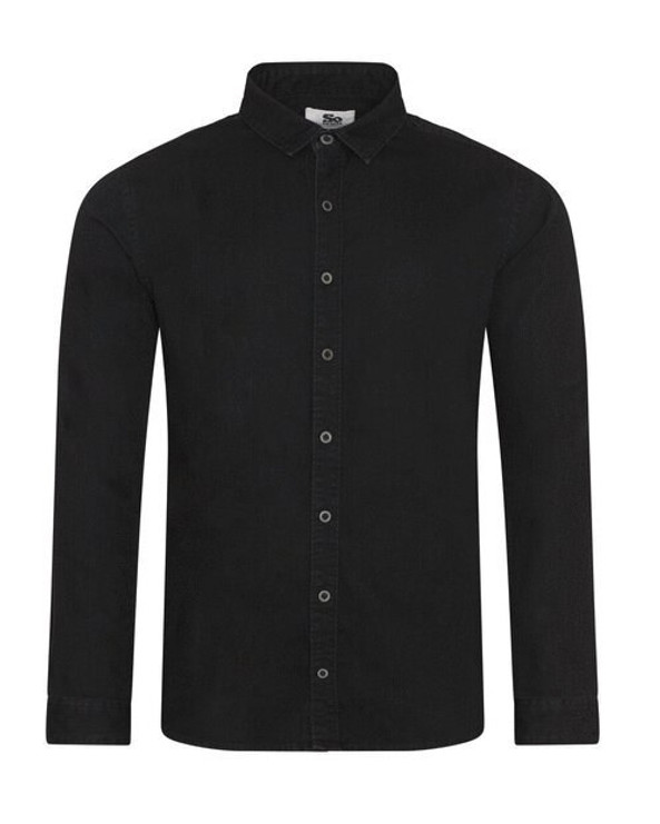 SO DENIM SD040 - Modern Fit Cotton Denim Shirt with Satin Weave
