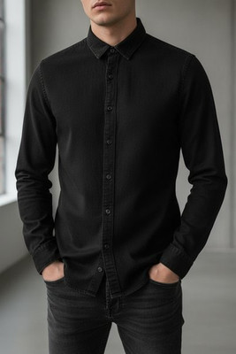 SO DENIM SD040 - Modern Fit Cotton Denim Shirt with Satin Weave