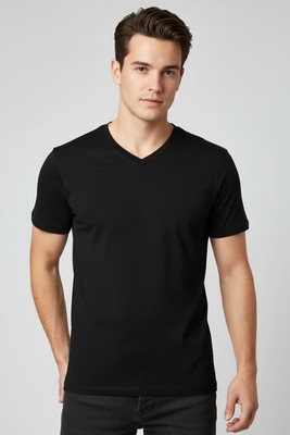 Fruit of the Loom 61-442-0 - Premium Slim Fit V-Neck Cotton T-Shirt