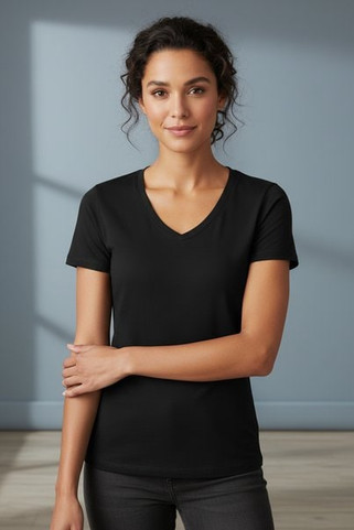 Skinni Fit SK122 - Womens Premium Stretch V-Neck Longline T-Shirt