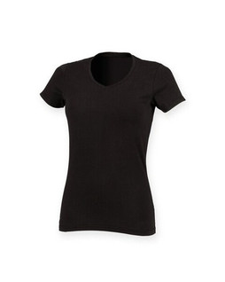 Skinni Fit SK122 - Womens Premium Stretch V-Neck Longline T-Shirt