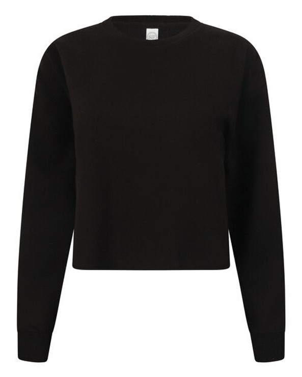 Skinni Fit SK515 - Women's Oversized Cropped Fleece Sweatshirt