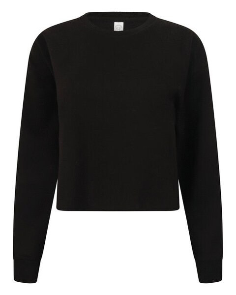 Skinni Fit SK515 - Women's Oversized Cropped Fleece Sweatshirt