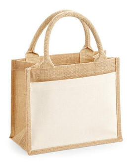 Westford mill W425 - Eco-Friendly Jute Gift Bag with Cotton Handles