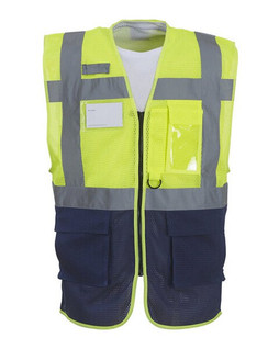 Yoko HVW820 - High-Visibility Executive Mesh Safety Vest with Pockets