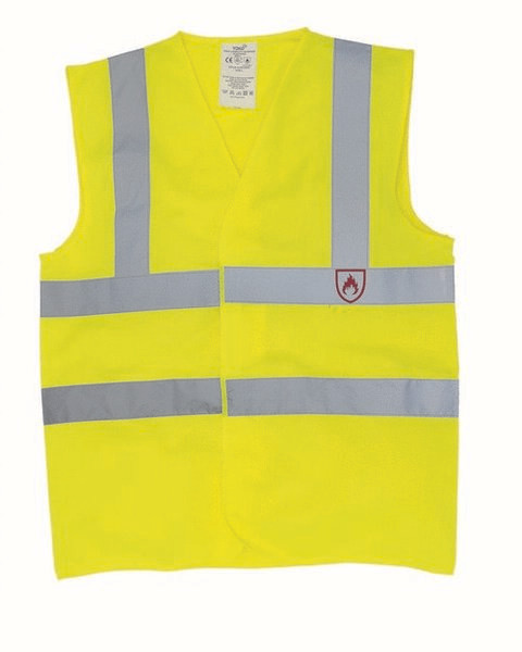 YOKO HVW100FR - HV FLAMERETARDANT WAISTCOAT CLASS 2