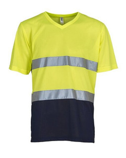 Yoko HVJ910 - High Visibility Quick Dry V-Neck Safety T-Shirt