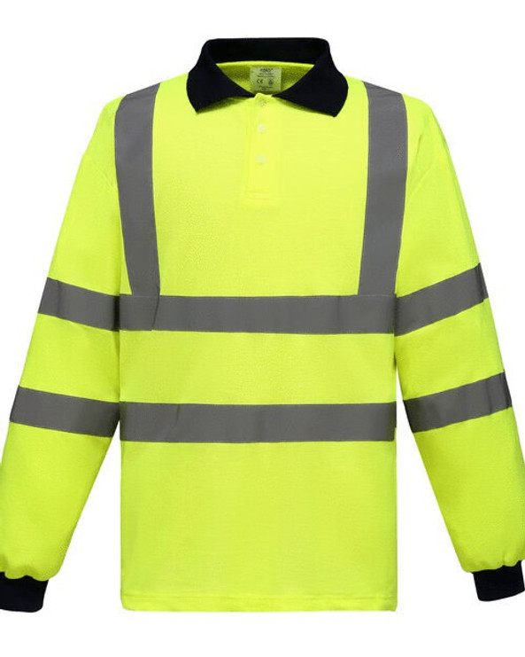 Yoko HVJ310 - High Visibility Long Sleeve Reflective Polo Shirt