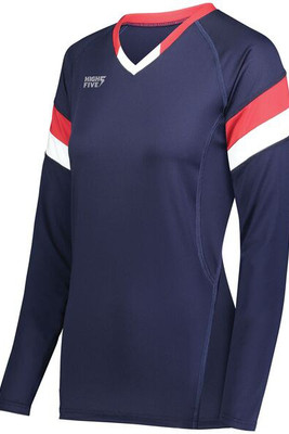 HighFive 342243 - Girls Tru Hit Tri Color Long Sleeve Jersey