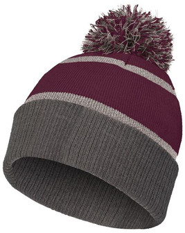 Holloway 223816 - High-Visibility Reflective Knit Beanie with Pom