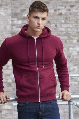 AWDIS JH250 - Eco-Friendly Organic Zipped Hoodie with Kangaroo Pockets