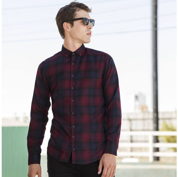 SF Men SF560 - Timeless Slim Fit Plaid Lumberjack Shirt