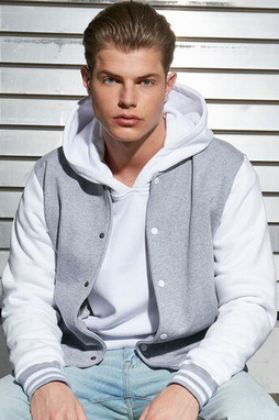 Build Your Brand BYB004 - Retro Baseballjacke im Bomberstil für Unisex