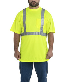 Berne HVK012 - Mens Hi-Vis Class 2 Performance Pocket T-Shirt
