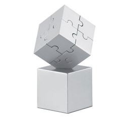 GiftRetail AR1810 - KUBZLE Puzzle 3D Métallique Magnétique KUBZLE