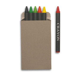 BRABO Eco-Friendly Non-Toxic Wax Crayons Set of 6 - GiftRetail IT2172