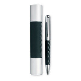 GiftRetail IT3350 - PREMIER Elegant Silver Chrome Metal Ball Pen in Gift Box