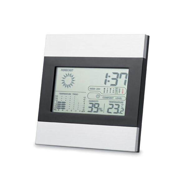 RIPPER Station météo noire et argent - GiftRetail IT3575