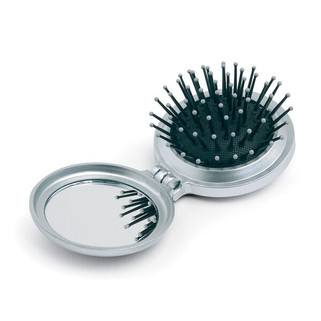 B BEAUTY Compact Foldable Hair Brush with Mirror - GiftRetail KC2683
