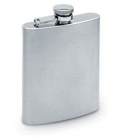 GiftRetail KC4703 - SLIMMY FLASK Elegant Matt Stainless Steel Large Hip Flask