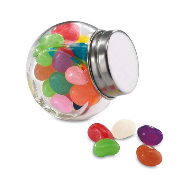 BEANDY Colorful Jelly Beans in Glass Jar with Lid - GiftRetail KC7103