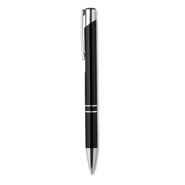 BERN Sleek Aluminium Push Button Pen with Black Ink - GiftRetail KC8893
